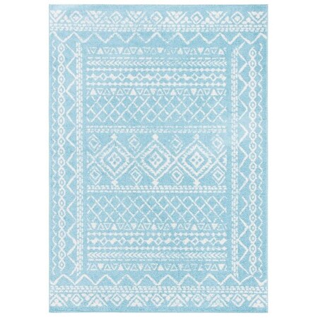 Safavieh 9 x 12 ft. Tulum 268K Power Loomed Rectangle Area Rug Turquoise & Ivory TUL268K-9